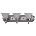 Essentials 801 Bathroom Vanity Light - Frosted / Satin Nickel