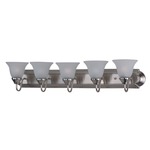 Essentials 801 Bathroom Vanity Light - Frosted / Satin Nickel