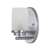 Corona Wall Sconce - Frosted / Satin Nickel