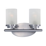 Corona Bathroom Vanity Light - Frosted / Satin Nickel