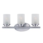 Corona Bathroom Vanity Light - Frosted / Satin Nickel