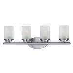 Corona Bathroom Vanity Light - Frosted / Satin Nickel