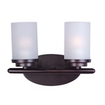 Corona Bathroom Vanity Light - Frosted / Oil Rubbed Bronze