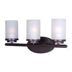 Corona Bathroom Vanity Light - Frosted / Oil Rubbed Bronze