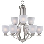 Axis Chandelier - Satin Nickel / Frosted