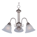 Malaga Down Chandelier - Frosted / Satin Nickel