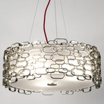 Glamour Pendant - Nickel / White