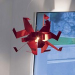 Glow 1 Pendant - Chrome / Red