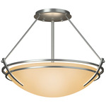 Presidio Tryne Semi Flush Ceiling Light - Vintage Platinum / Sand