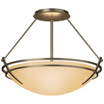 Presidio Tryne Semi Flush Ceiling Light - Soft Gold / Sand