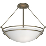 Presidio Tryne Semi Flush Ceiling Light - Soft Gold / Opal