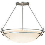 Presidio Tryne Semi Flush Ceiling Light - Vintage Platinum / Opal
