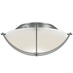 Compass Flush Ceiling Light Fixture - Vintage Platinum / Opal