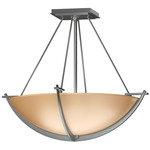 Compass Semi Flush Ceiling Light - Vintage Platinum / Sand