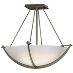 Compass Semi Flush Ceiling Light - Soft Gold / Opal