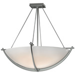 Compass Semi Flush Ceiling Light - Vintage Platinum / Opal