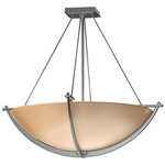 Compass Semi Flush Ceiling Light - Vintage Platinum / Sand