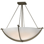 Compass Semi Flush Ceiling Light - Soft Gold / Opal
