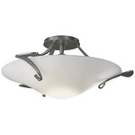Antasia Semi Flush Ceiling Light - Vintage Platinum / Opal