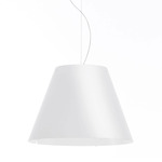 Costanza Grande Pendant - Aluminum / White