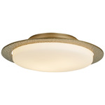 Oceanus Flush Ceiling Light Fixture - Soft Gold / Opal
