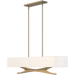 Moreau Linear Pendant - Soft Gold / Natural Anna