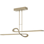 Switchback LED Pendant - Soft Gold