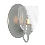 Simple Lines Water Glass Wall Sconce - Vintage Platinum / Water Glass
