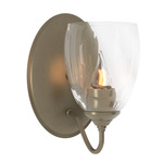Simple Lines Water Glass Wall Sconce - Soft Gold / Water Glass