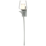 Antasia Double Glass Wall Sconce - Vintage Platinum / Clear / Opal