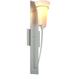 Banded Torch Wall Sconce - Vintage Platinum / Opal