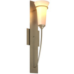 Banded Torch Wall Sconce - Soft Gold / Opal