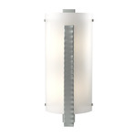 Forged Vertical Bar Wall Sconce - Vintage Platinum / White Art