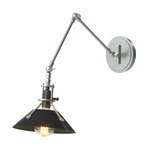 Henry Swing Arm Wall Sconce - Vintage Platinum / Black