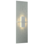 Aperture Vertical Wall Sconce - Vintage Platinum / White Art