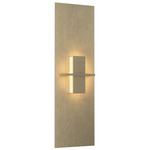 Aperture Vertical Wall Sconce - Soft Gold / White Art