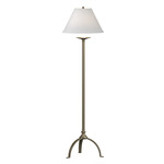 Simple Lines Floor Lamp - Soft Gold / Natural Anna