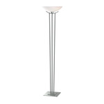 Taper Torchiere Floor Lamp - Vintage Platinum / Opal