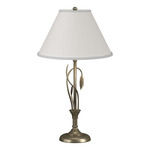 Forged Leaves and Vase Table Lamp - Soft Gold / Natural Anna