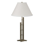 Metra Double Table Lamp - Soft Gold / Natural Anna
