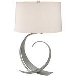 Fullered Impressions Table Lamp - Vintage Platinum / Flax