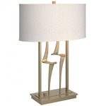 Antasia Oval Table Lamp - Soft Gold / Natural Anna