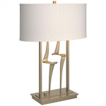 Antasia Oval Table Lamp - Soft Gold / Flax
