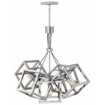 Ensemble Square Shade Chandelier - Polished Nickel