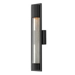 Mist Outdoor Wall Light - Satin Black / Clear