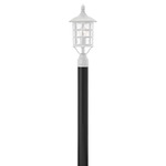 Freeport 120V Outdoor Pier / Post Mount - Classic White / Clear Seedy