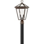 Alford Place 120V Outdoor Post Mount - Oil Rubbed Bronze / Clear