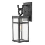 Porter Outdoor Wall Lantern - Aged Zinc / Clear