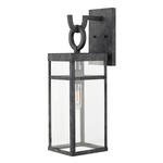 Porter Outdoor Wall Lantern - Aged Zinc / Clear
