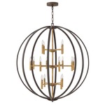 Euclid Chandelier - Spanish Bronze